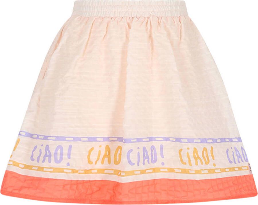 NONO Meisjes Rokken Ninu Skirt With Ciao Border Print Lichtroze - Foto 5