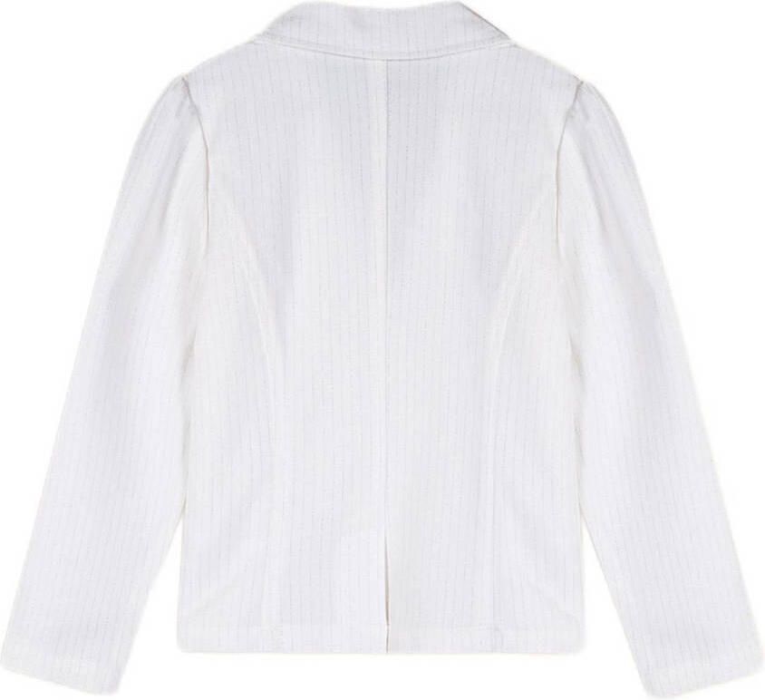 NONO blazer Dip met textuur wit Meisjes Polyester Reverskraag Effen 146 152 - Foto 2
