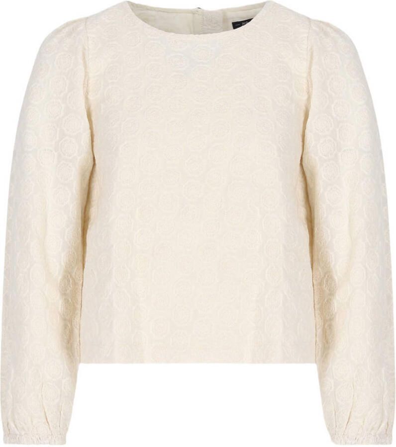 NONO Meisjes Blouses Tinne Flower Blouse Ecru - Foto 5