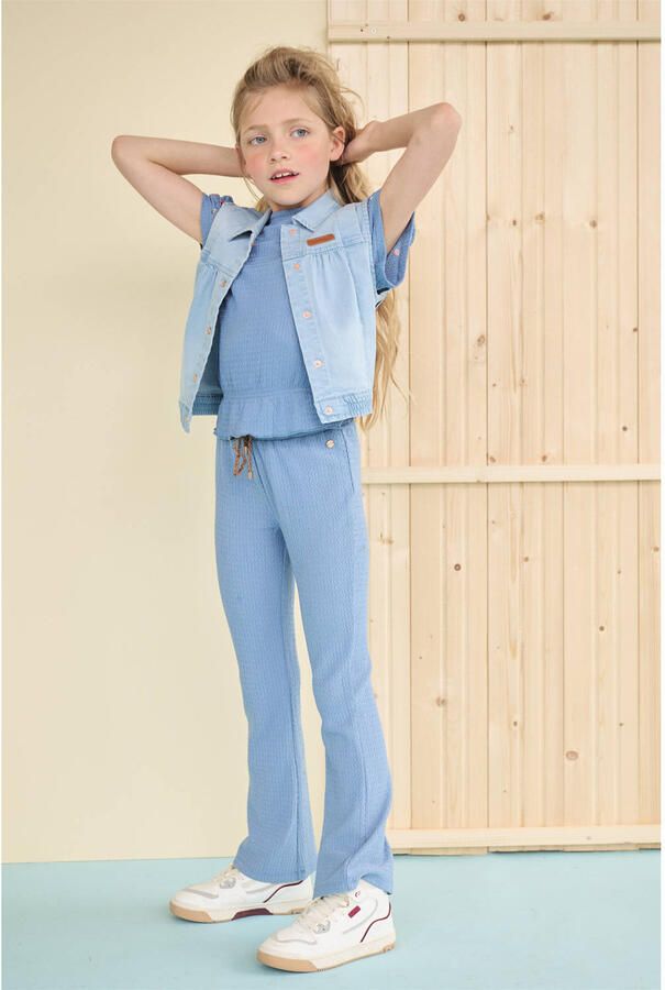 NONO bootcut casual broek blauw Meisjes Polyester Effen - Foto 2