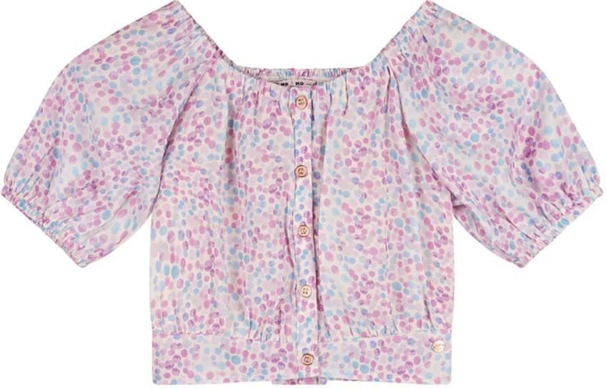NONO Meisjes Blouses Tomas Cropped Blouse Blauw - Foto 4