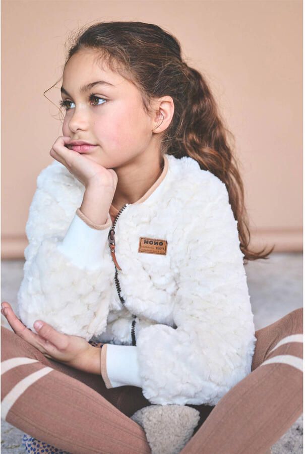 NONO faux fur jas wit - Foto 2