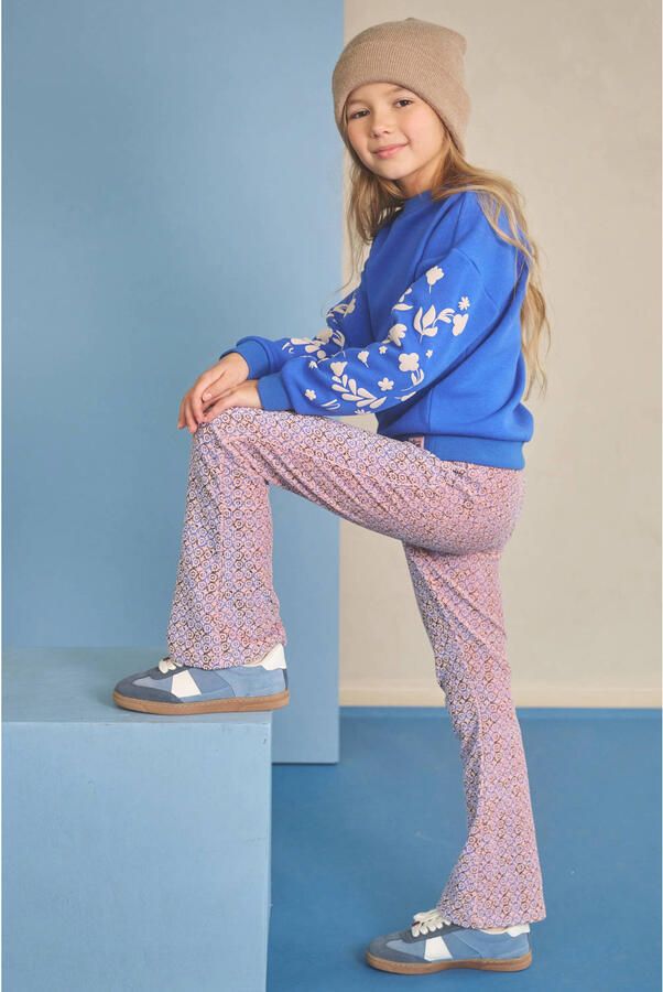 NONO Meisjes Broeken Sady Rib Jersey Flared Pants Multi - Foto 4