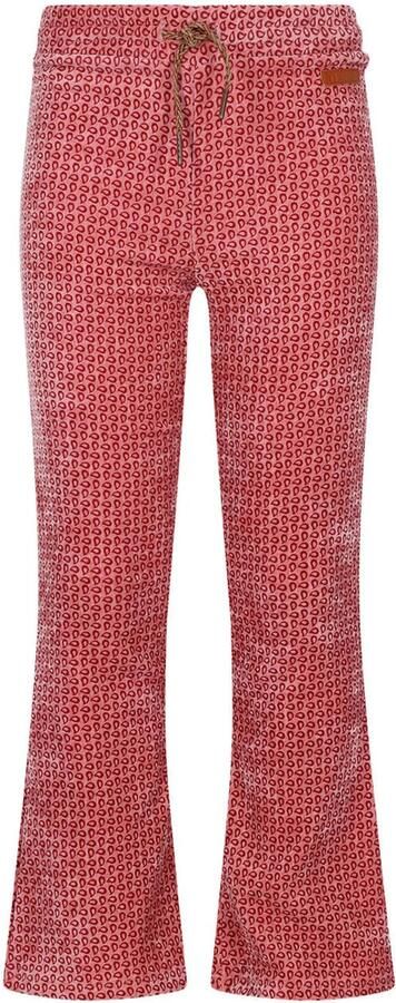 NONO fluwelen flared broek roze Meisjes Polyester All over print