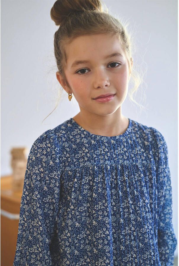 NONO gebloemde blousetop blauw - Foto 2