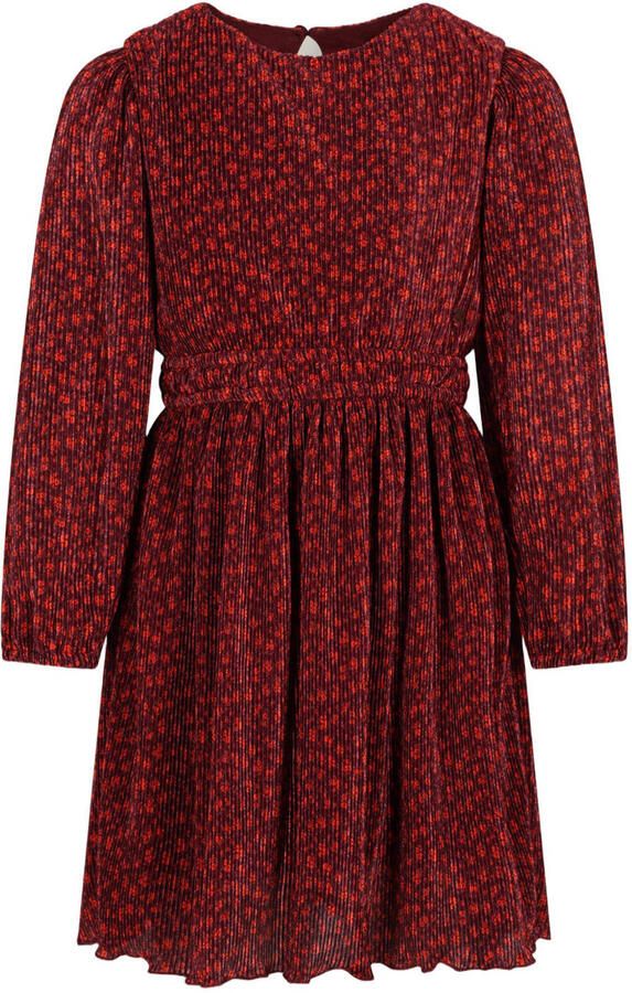 NONO Meisjes Jurken Mamai Flower Plissee Dress Bordeaux
