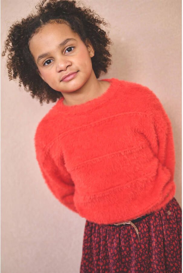 NONO Meisjes Truien & Vesten Keson Fluffy Soft Knitted Sweater Oranje