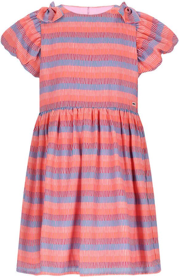 NONO gestreepte midi jurk roze