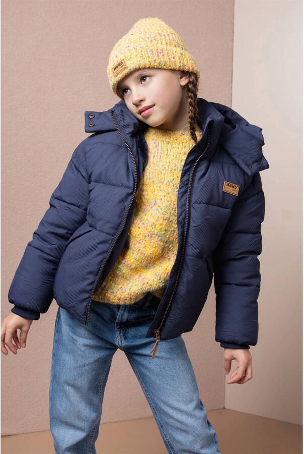 NONO gewatteerde winterjas donkerblauw