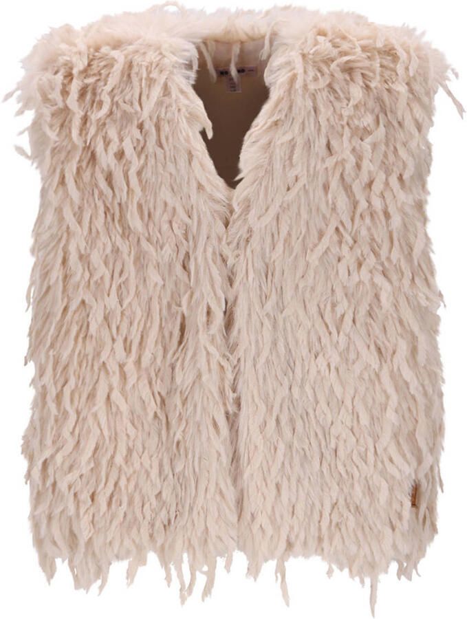 NONO Meisjes Blazers Kath Long Hair Fur Gilet Creme - Foto 6