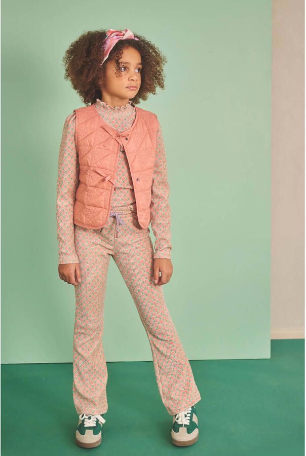 NONO Meisjes Broeken Sady Velvet Rib Flared Pants Multi - Foto 3