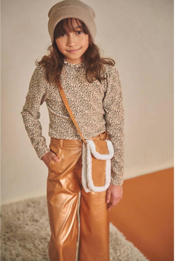 NONO Meisjes Tops & T-shirts Koss Rib T-shirt Creme - Foto 4