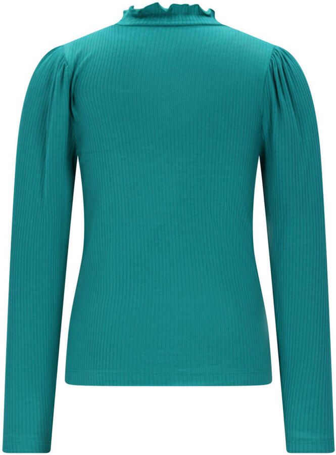 NONO Meisjes Tops & T-shirts Koss Rib Essential T-shirt Petrol - Foto 3