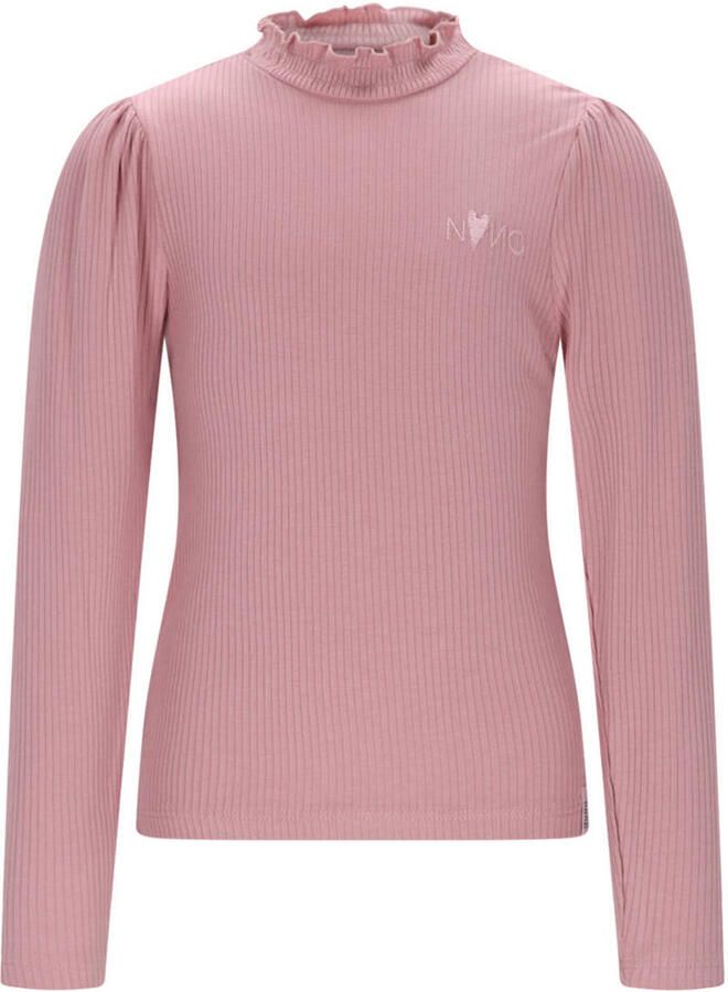 NONO Meisjes Tops & T-shirts Koss Rib Essential T-shirt Roze - Foto 3