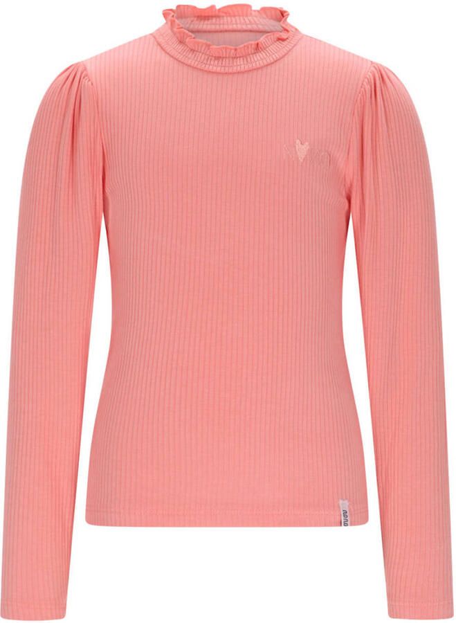 NONO Meisjes Tops & T-shirts Koss Rib Essential T-shirt Perzik - Foto 3
