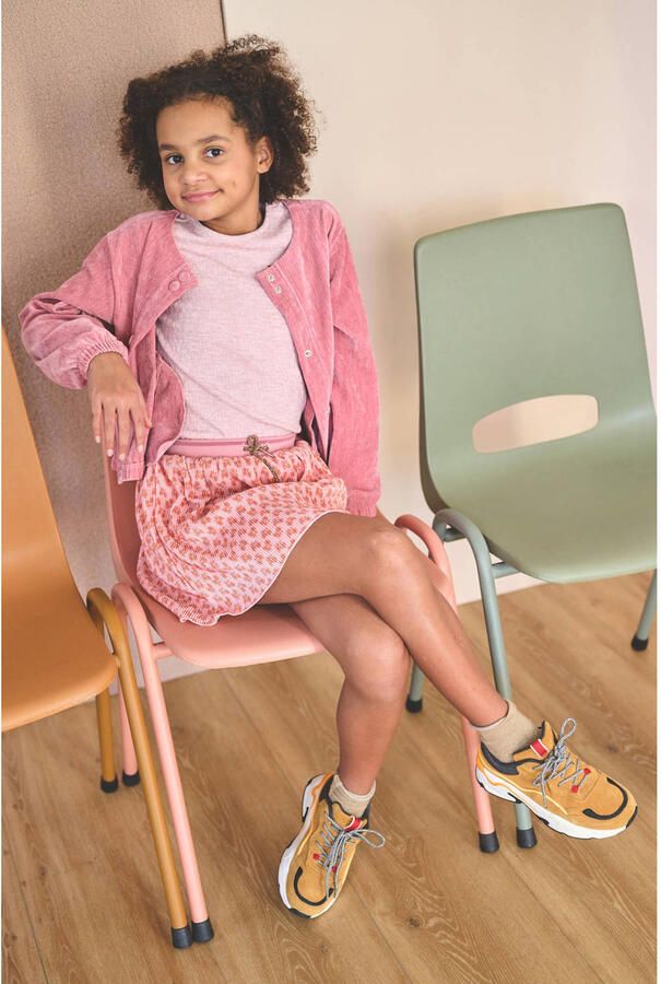 NONO plissé rok met print roze - Foto 2