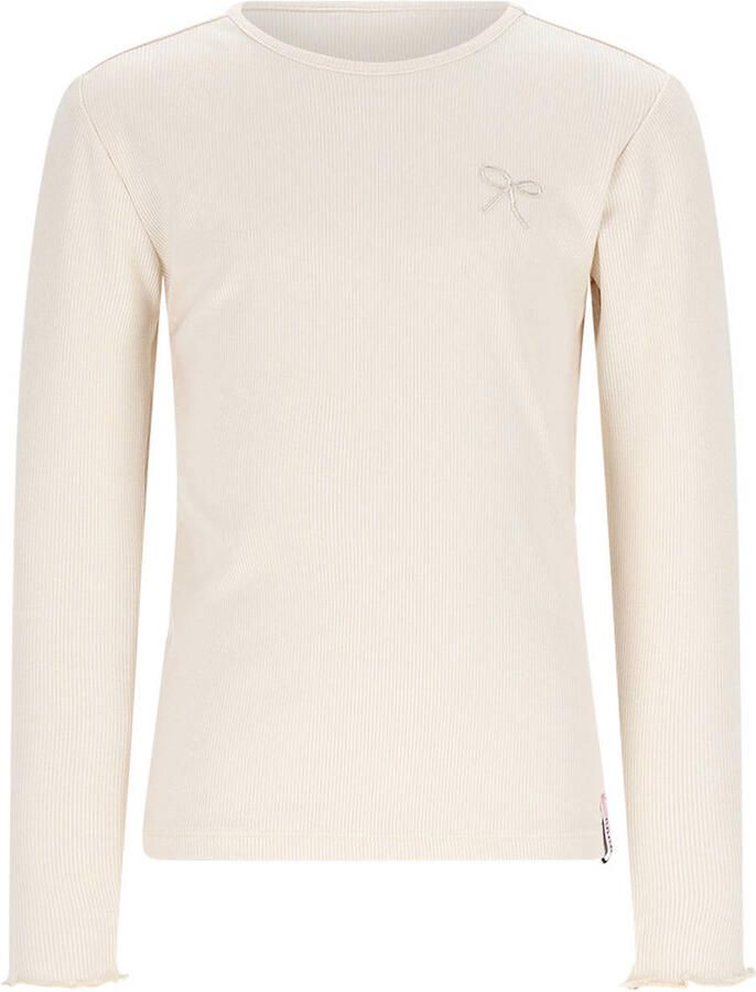 NONO longsleeve wit rib gebreid