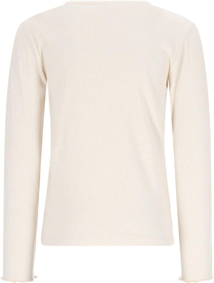 NONO longsleeve wit rib gebreid - Foto 2