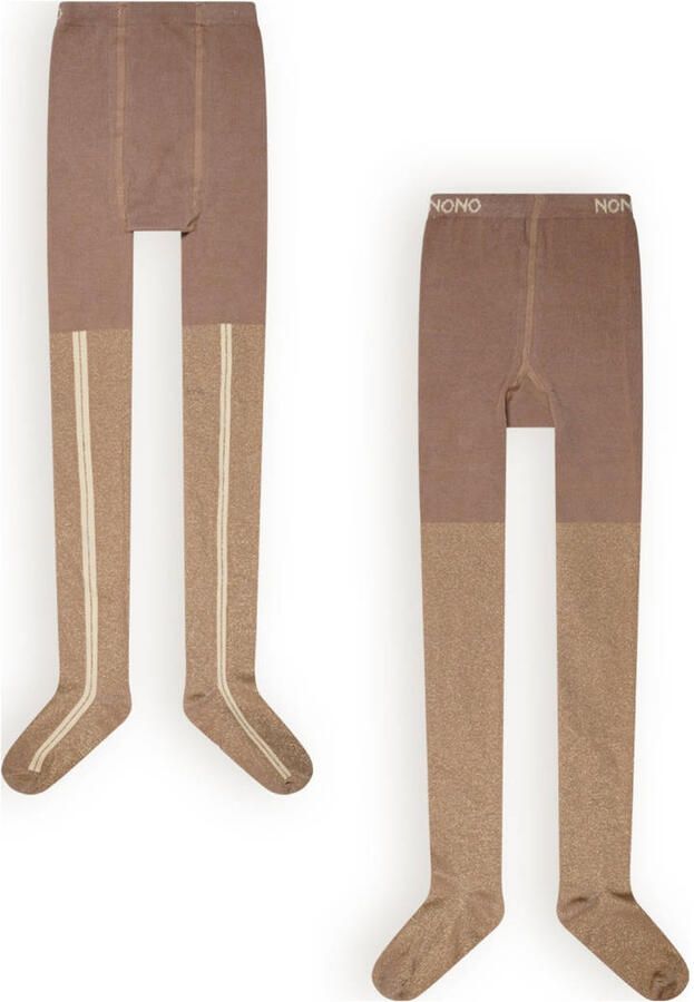 NONO Meisjes Beenmode Rise Glitter Tight Zand - Foto 2