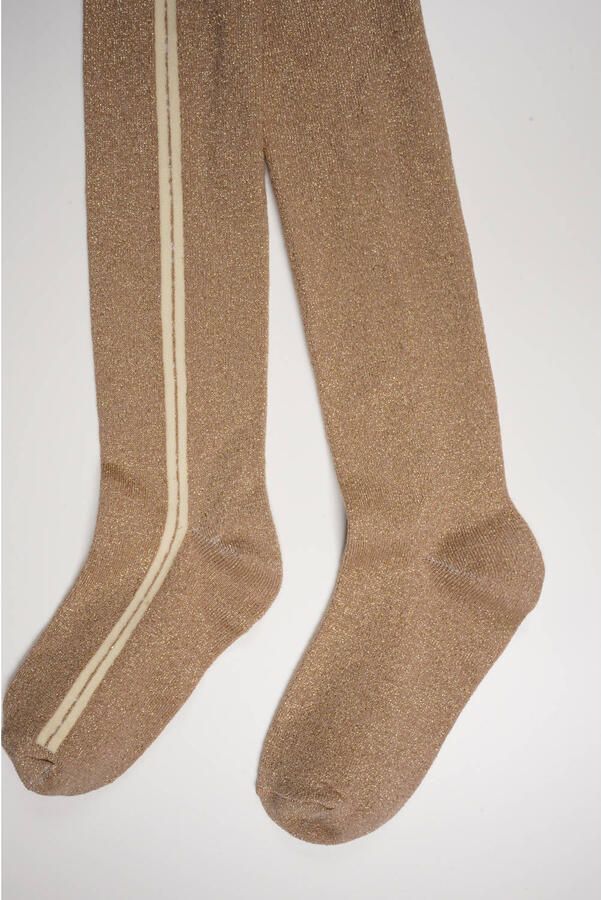 NONO Meisjes Beenmode Rise Glitter Tight Zand