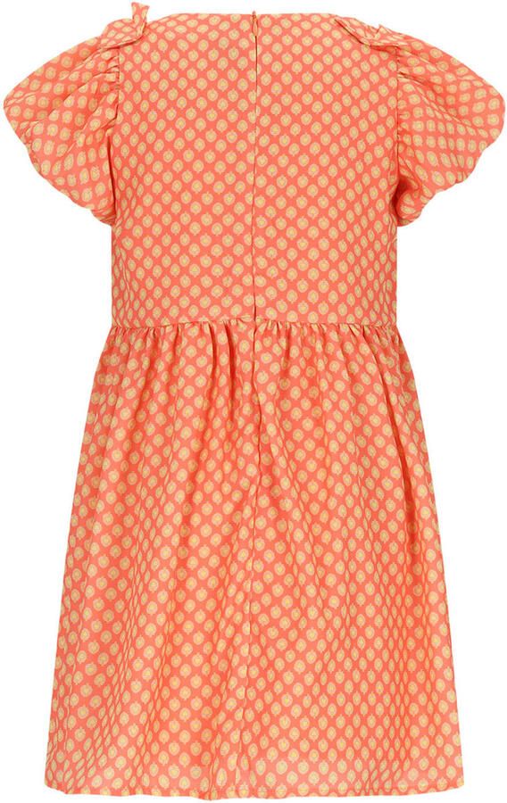 NONO midi jurk oranje - Foto 3