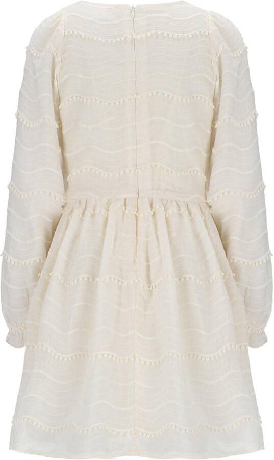 NONO Meisjes Jurken Milly Dress Pompom Details Ecru - Foto 6