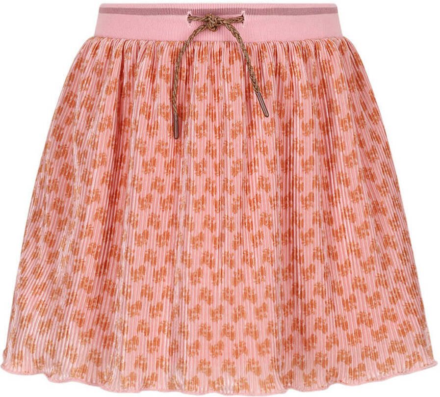 NONO plissé rok met print roze