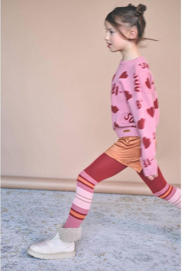NONO Rachel gestreepte maillot rood