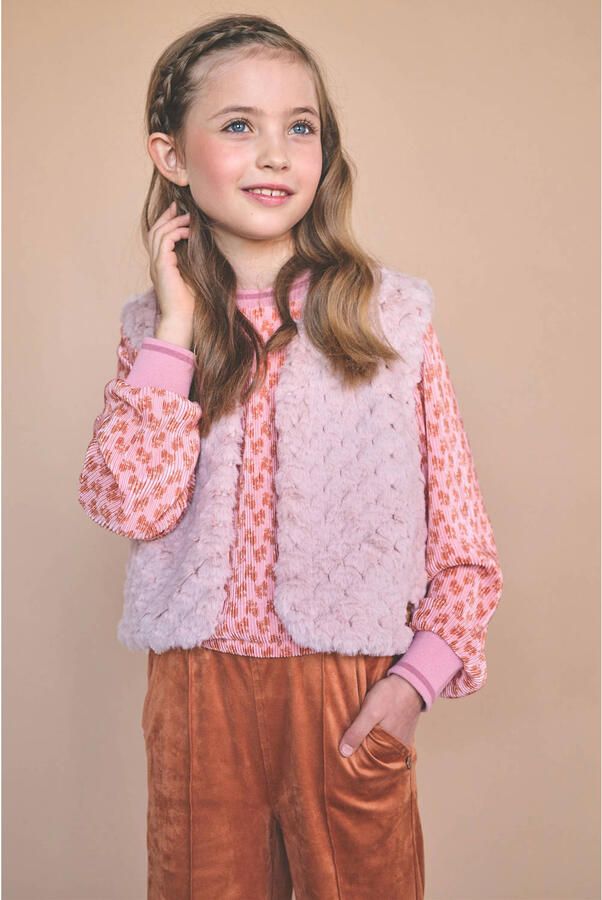 NONO rechtvallend gilet roze