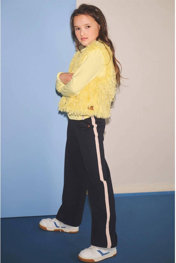 NONO Meisjes Broeken Sayla Wide Leg Pants Donkerblauw - Foto 3