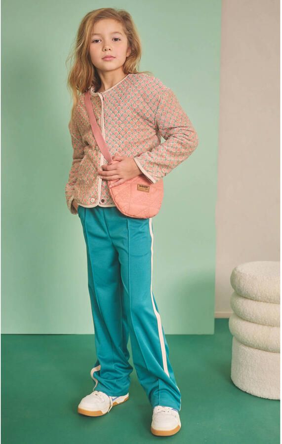 NONO Meisjes Broeken Sayla Wide Leg Pants Groen - Foto 4