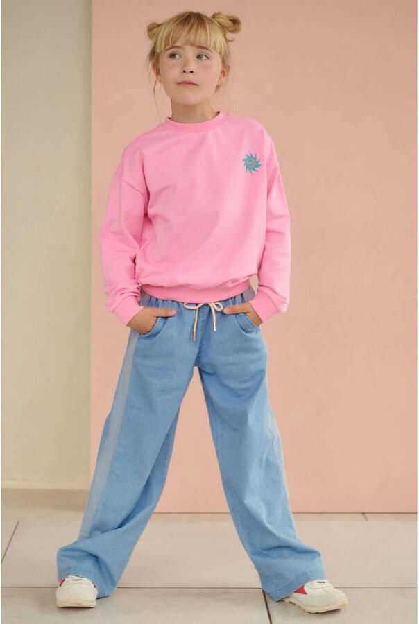 NONO regular casual broek lichtblauw