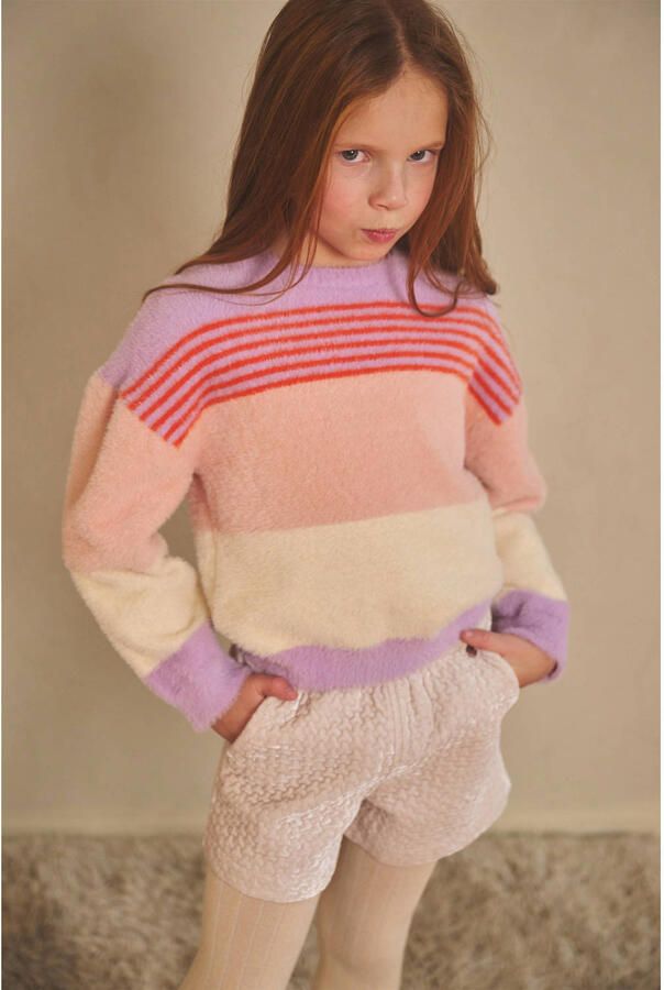 NONO Meisjes Broeken Shorty Velvet Short Creme - Foto 4