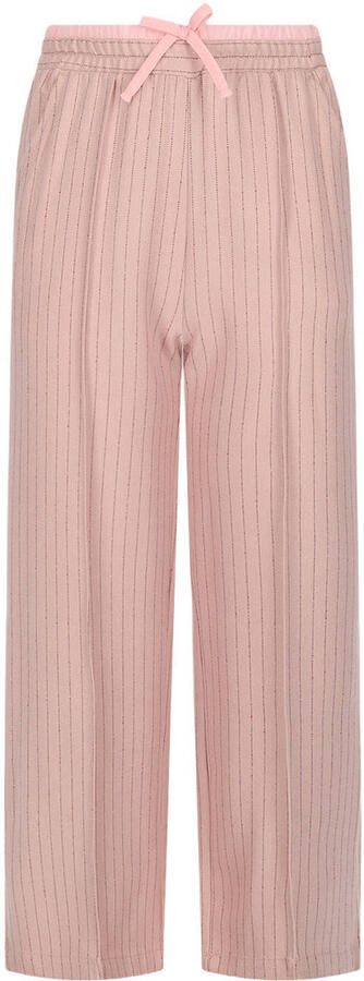 NONO regular fit gestreepte casual broek roze