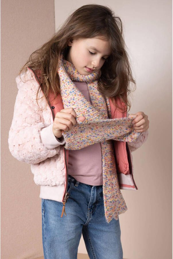 NONO reversible faux fur jas roze
