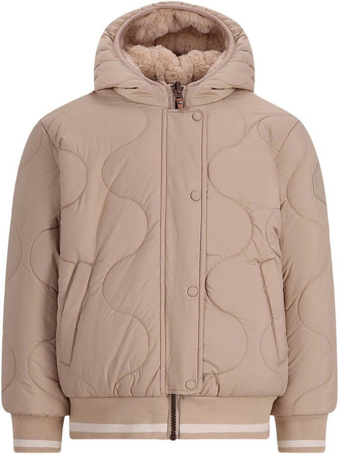 NONO reversible faux fur winterjas lichtbruin - Foto 2