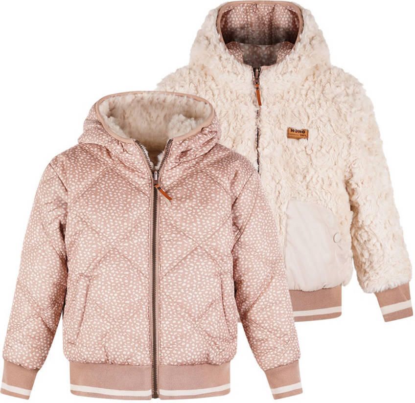 NONO Meisjes Jassen Bomby Reversible Hooded Bomber Jacket Zand - Foto 6
