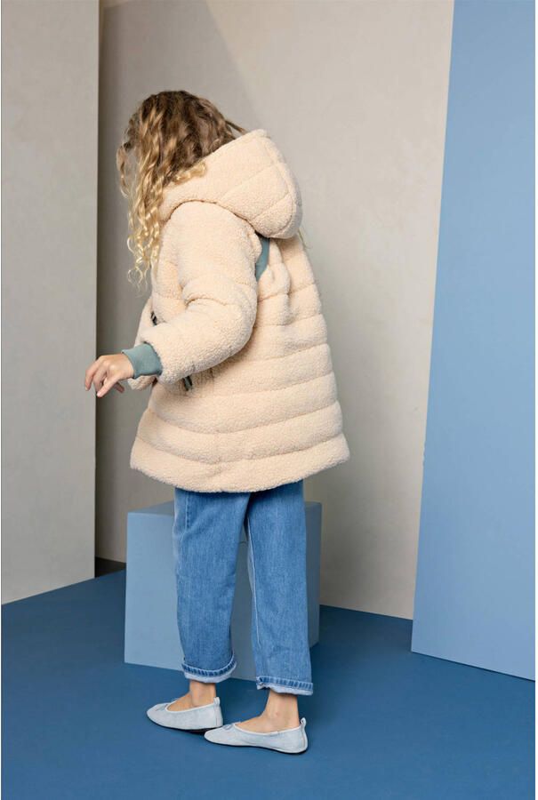 NONO Meisjes Jassen Betty Reversible Hooded Mid Long Jacket + Bag Mint - Foto 5