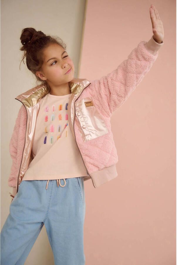 NONO reversible jas lichtroze
