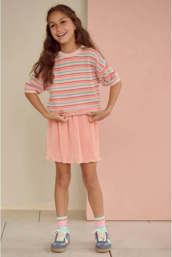 NONO sokken mintgroen roze