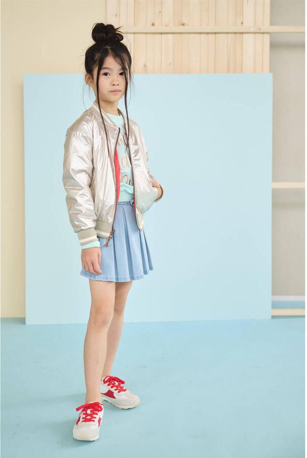 NONO Meisjes Broeken Sella Denim Skort Lichtblauw - Foto 4