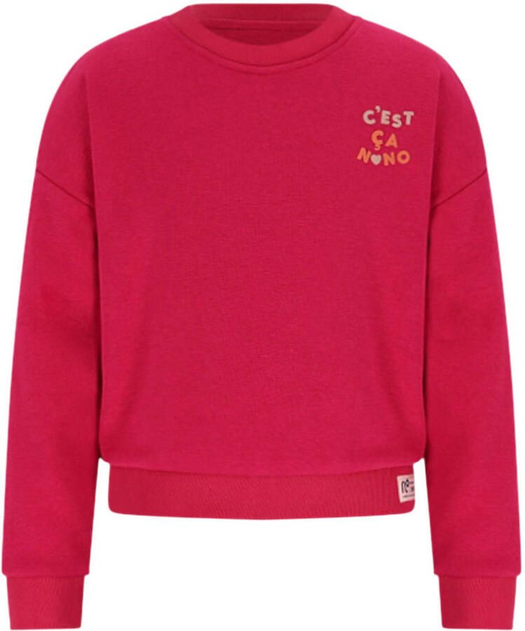 NONO Meisjes Truien & Vesten Ko Furry Sweat With Artwork Roze - Foto 4