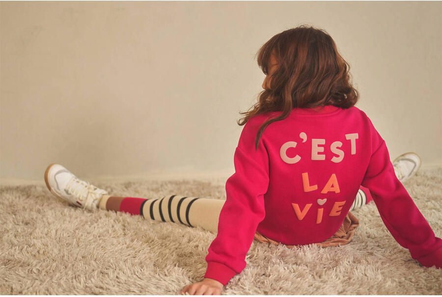 NONO Meisjes Truien & Vesten Ko Furry Sweat With Artwork Roze - Foto 3