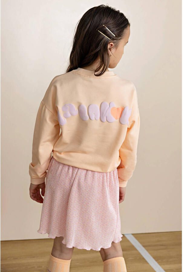 NONO Meisjes Truien & Vesten Kamis Sweater Puff Print Perzik - Foto 5