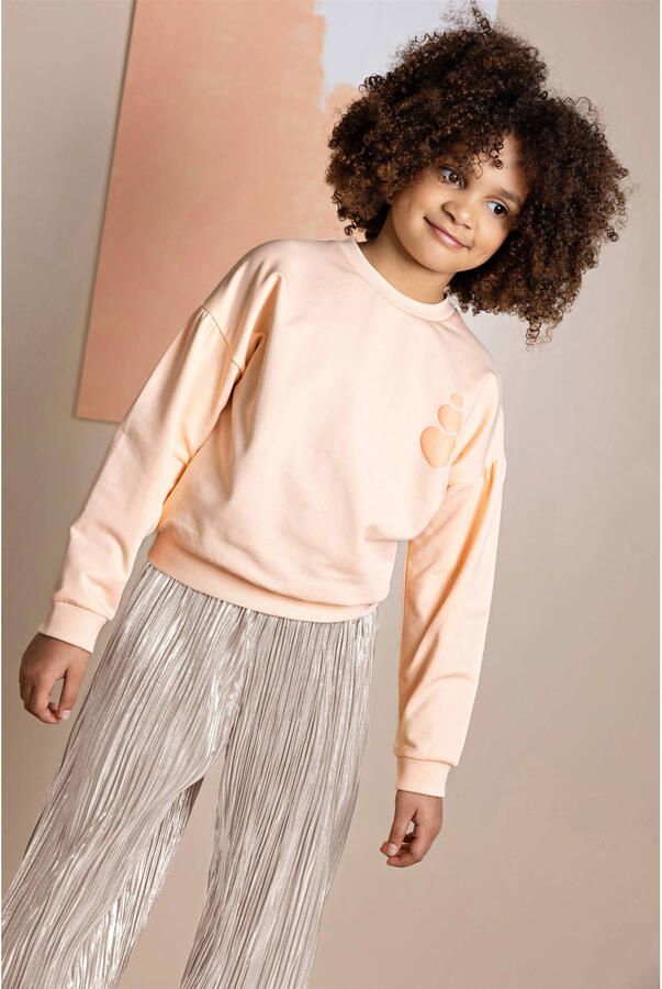 NONO Meisjes Truien & Vesten Kamis Sweater Puff Print Perzik - Foto 6