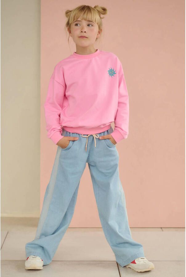 NONO Meisjes Truien & Vesten Ko Sweater With Oranged Print At Back Roze - Foto 3