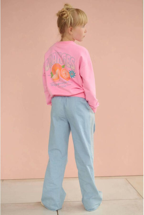 NONO Meisjes Truien & Vesten Ko Sweater With Oranged Print At Back Roze - Foto 5