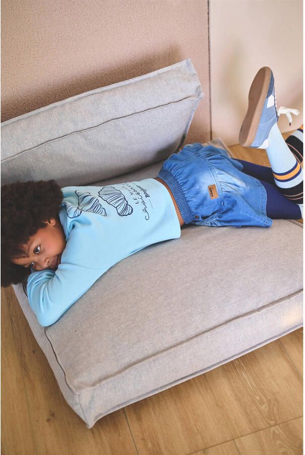 NONO sweater met print lichtblauw - Foto 2