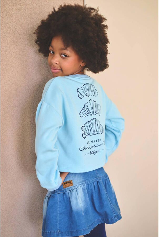 NONO sweater met print lichtblauw - Foto 3