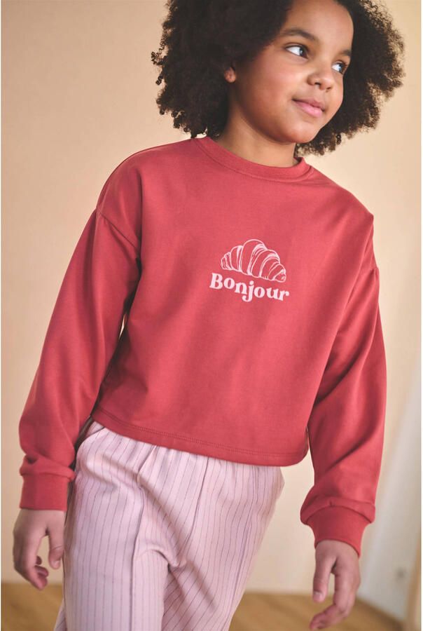 NONO sweater met print rood